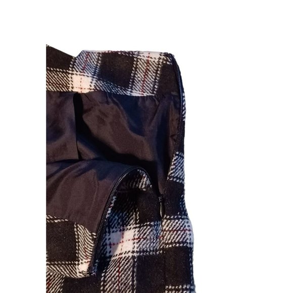 Forever 21 Plaid Mini Skirt Side Zip Fully Lined Wmn's Size L Work Teen School - Picture 2 of 3